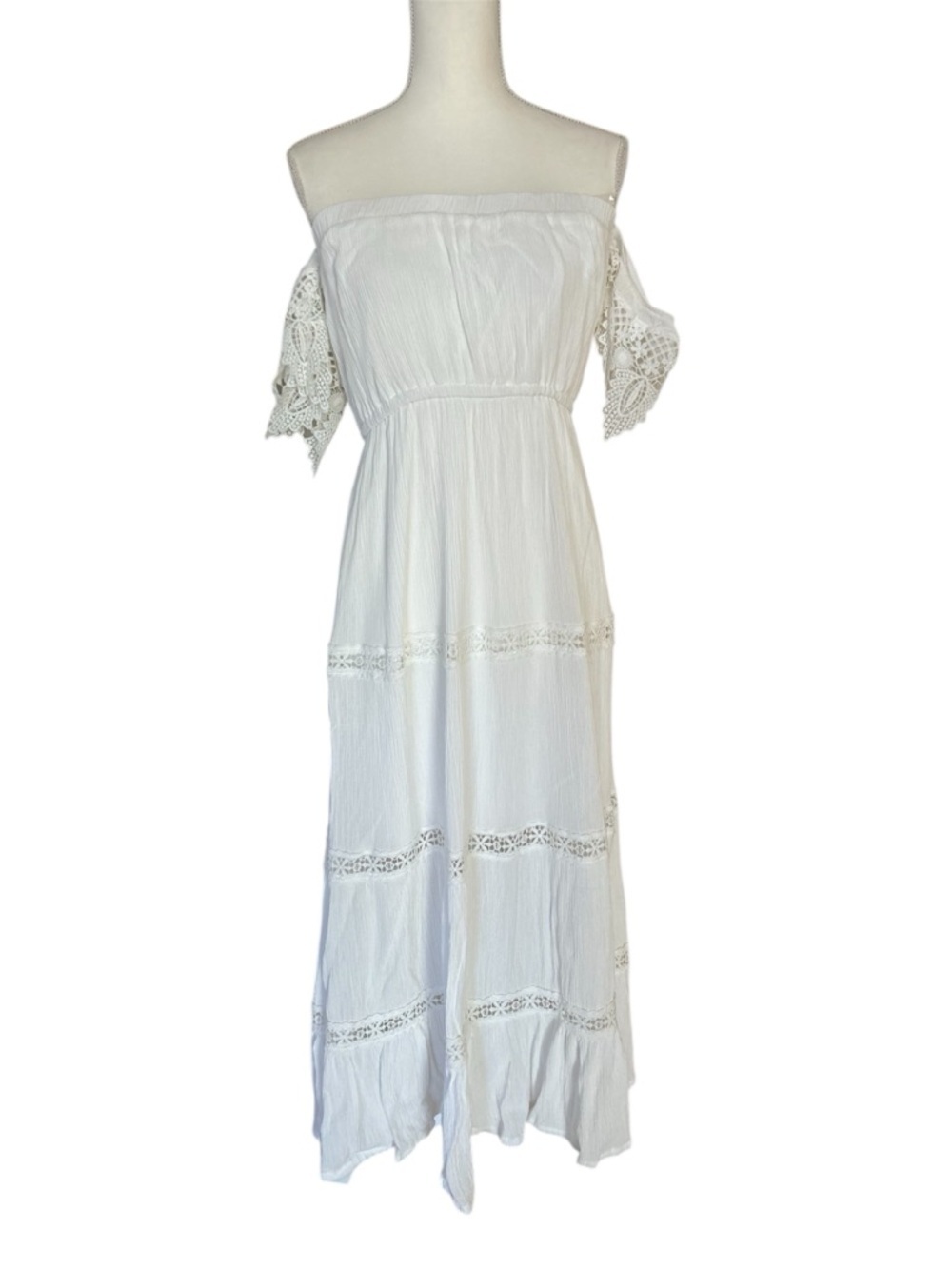 Stella Luce Crochet Midi Dress